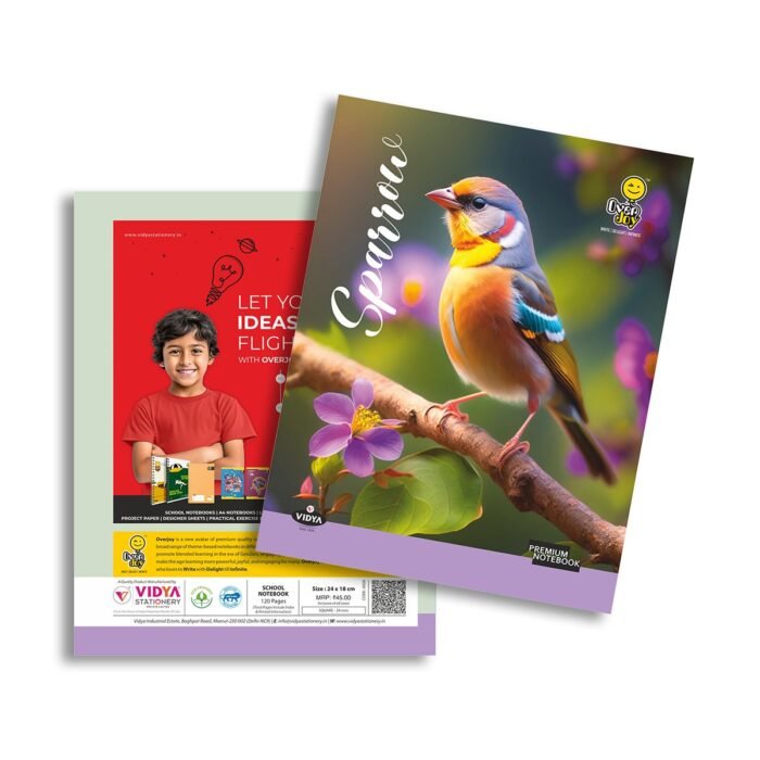Overjoy Premium School Notebook Sparrow Square-24MM - Image 1