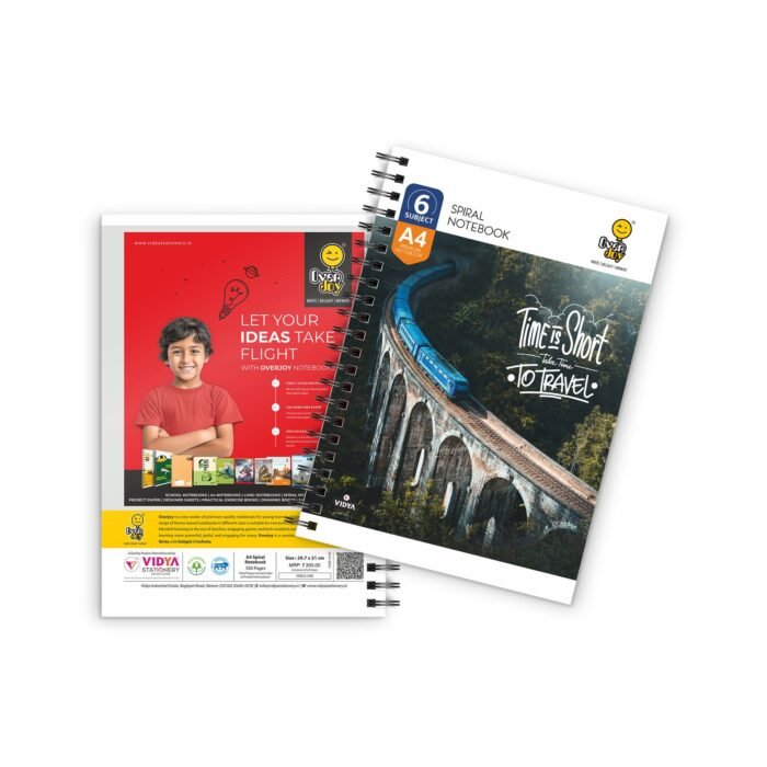 Overjoy Premium Notebook Take Time To Travel A4 Spiral Single Line - Image 1