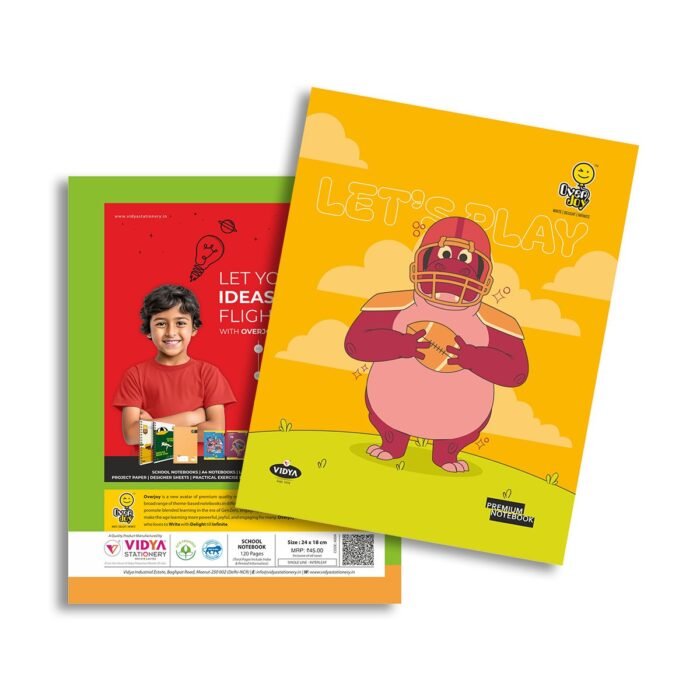 Overjoy Premium School Notebook Let's Play Hippo Double Line-Interleaf - Image 1