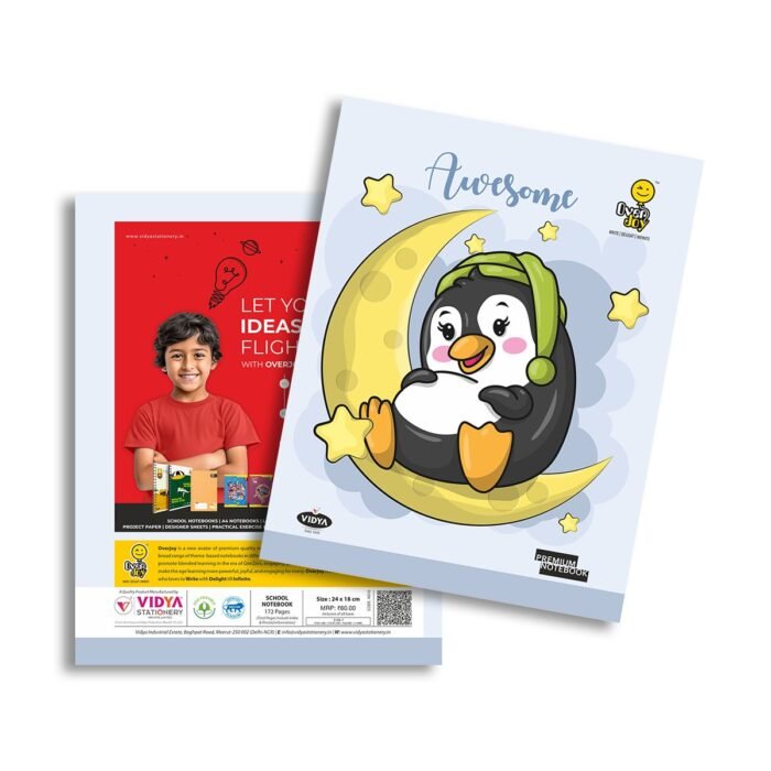 Overjoy Premium School Notebook Awesome 3-In-1(Five Line/Four Line/Square-12MM) - Image 1