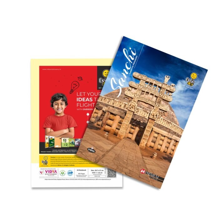 Overjoy Premium Notebook Sanchi Stupa: Ancient Splendor Single Line - Image 1