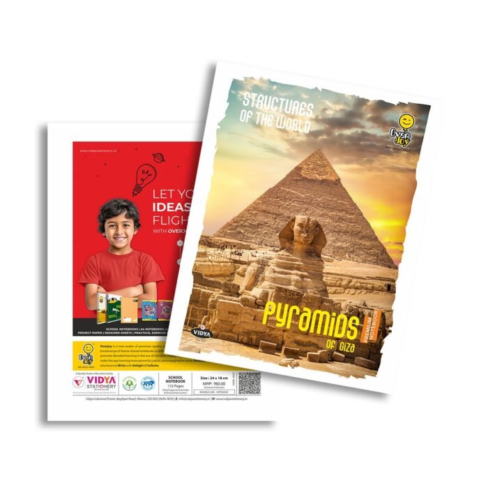 Overjoy Premium School Notebook Pyramids Of Giza Double Line-Interleaf - Image 1
