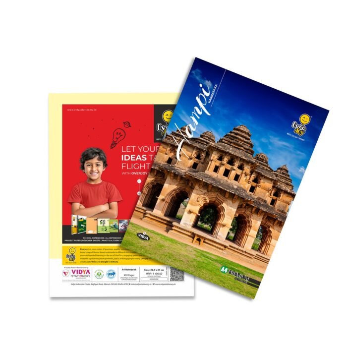 Overjoy Premium Notebook Sacred Hampi: Temples and Treasures Single Line - Image 1