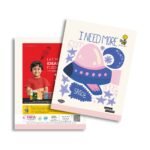 Overjoy Premium School Notebook I Need More Space 3-In-1(Single Line/Four Line/Square-12MM)