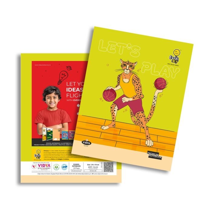 Overjoy Premium School Notebook Let's Play Leopard Double Line-Interleaf - Image 1