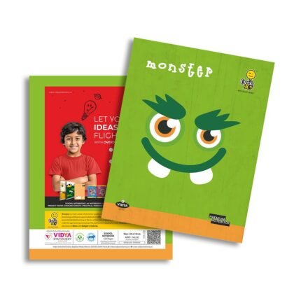 Overjoy Premium School Notebook Green Monster Single Line-Interleaf