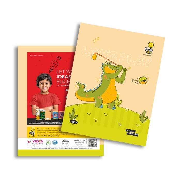 Overjoy Premium School Notebook Let's Play Dinosaur Double Line-Interleaf - Image 1