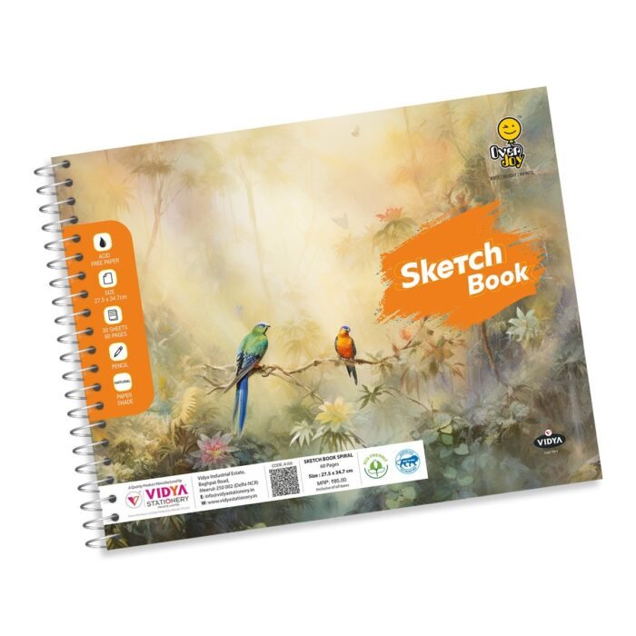 Overjoy Premium Spiral Sketch Birds On A Branch (27.5*34.7)cm - Image 1