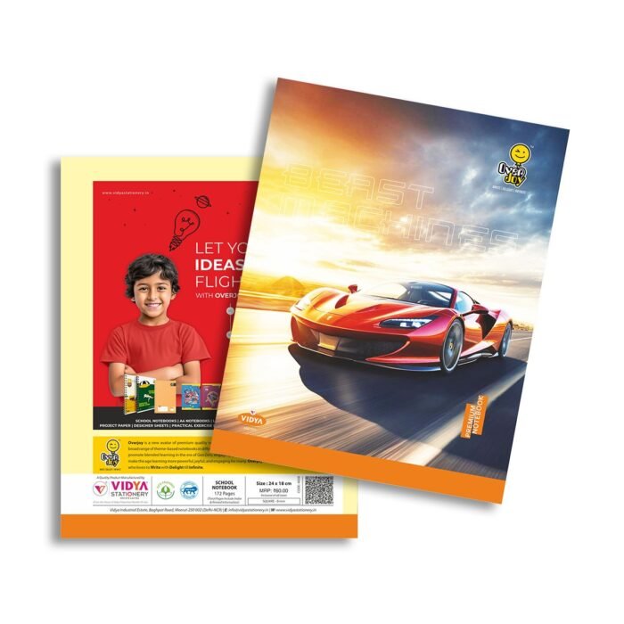 Overjoy Premium School Notebook Racing Car Square-8MM - Image 1