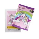Overjoy Premium Notebook Born To Ride Unicorn Square 12mm