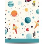 Overjoy Premium School Galaxy Notebook |  Square Maths Notebook