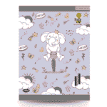 Overjoy Premium Notebook – Elephant Fantasy Theme | Square Ruled 12mm | 84 Pages | Eco-Friendly | Ideal for Kids